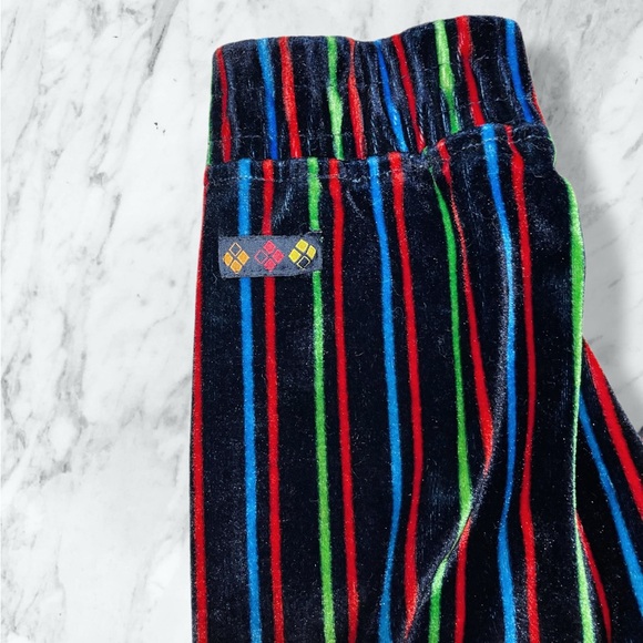 GODBODY Velour Striped Black Red Green Blue Striped Full Zip Hoodie Oversize XXL - Picture 6 of 8